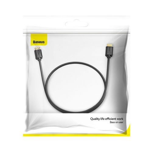 Baseus Video laidas High definition Series HDMI To HDMI 4K 60 Hz, 3D HDR, 18 Gbps, 1m (CAKGQ-A01), juoda spalva