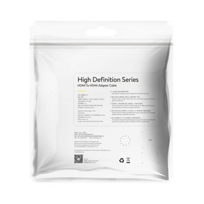 Baseus Video laidas High definition Series HDMI To HDMI 4K 60 Hz, 3D HDR, 18 Gbps, 1m (CAKGQ-A01), juoda spalva