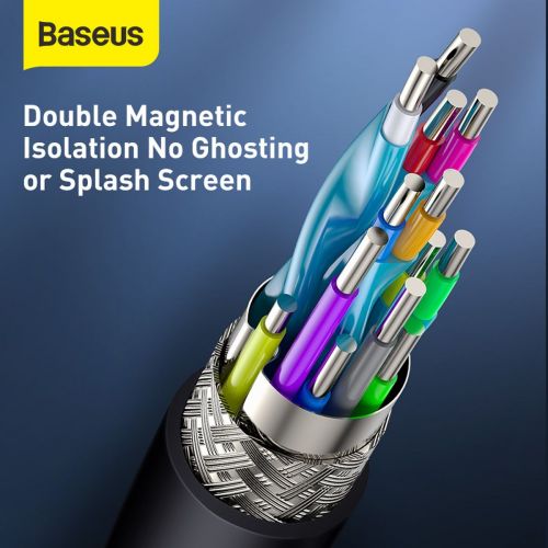Baseus Video laidas High definition Series HDMI To HDMI 4K 60 Hz, 3D HDR, 18 Gbps, 1m (CAKGQ-A01), juoda spalva