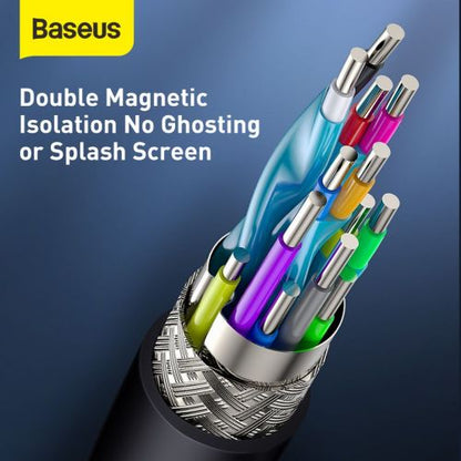 Baseus Video laidas High definition Series HDMI To HDMI 4K 60 Hz, 3D HDR, 18 Gbps, 1m (CAKGQ-A01), juoda spalva