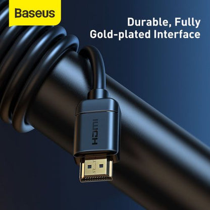 Baseus Video laidas High definition Series HDMI To HDMI 4K 60 Hz, 3D HDR, 18 Gbps, 1m (CAKGQ-A01), juoda spalva