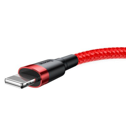 Baseus Lightning Cafule laidas 2A, 3m / (CALKLF-R09), juoda / raudona spalva