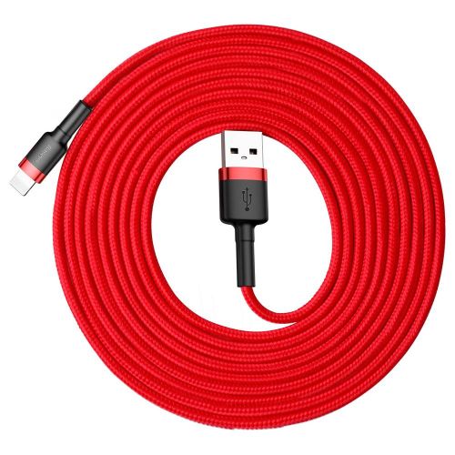 Baseus Lightning Cafule laidas 2A, 3m / (CALKLF-R09), juoda / raudona spalva