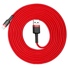 Baseus Lightning Cafule laidas 2A, 3m / (CALKLF-R09), juoda / raudona spalva