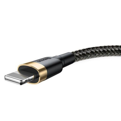 Baseus Lightning Cafule laidas 2A, 3m / (CALKLF-RV1), juoda / auksinė spalva