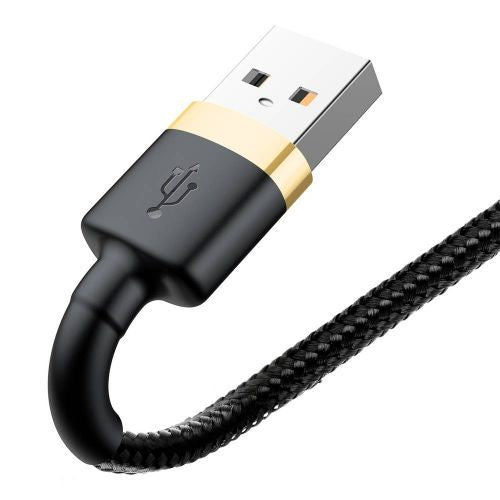 Baseus Lightning Cafule laidas 2A, 3m / (CALKLF-RV1), juoda / auksinė spalva
