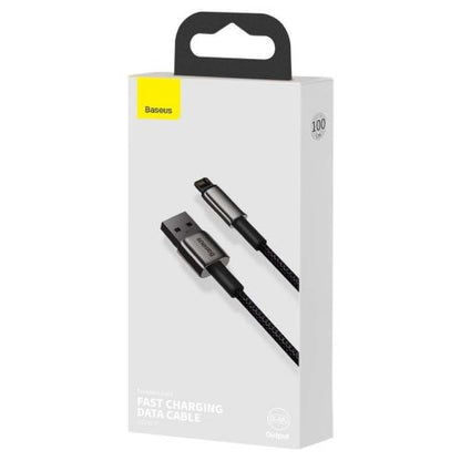 Baseus Lightning Tungsten series laidas 2.4A, 1m (CALWJ-01), juoda spalva