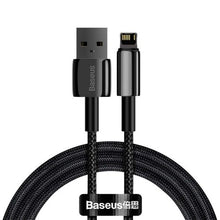 Baseus Lightning Tungsten series laidas 2.4A, 1m (CALWJ-01), juoda spalva