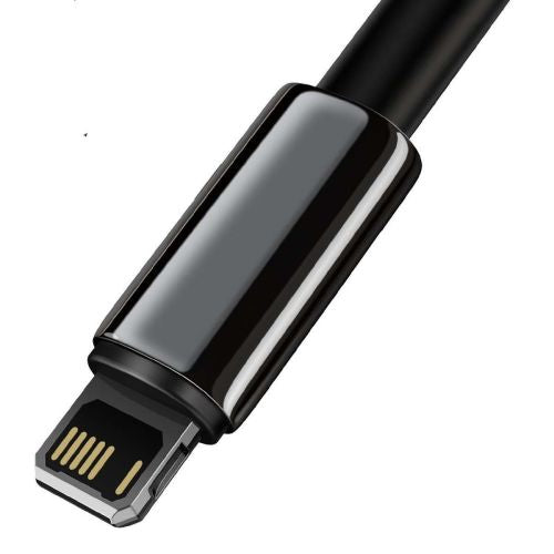 Baseus Lightning Tungsten series laidas 2.4A, 1m (CALWJ-01), juoda spalva