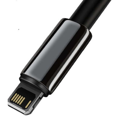 Baseus Lightning Tungsten series laidas 2.4A, 1m (CALWJ-01), juoda spalva