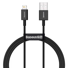 Baseus Lightning Superior Series laidas, greitasis įkrovimas, Data 2.4A, 1m (CALYS-A01), juoda spalva
