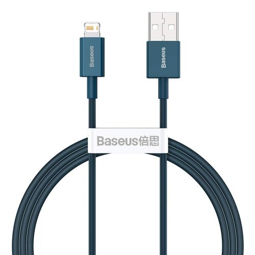 Baseus Lightning Superior Series laidas, greitasis įkrovimas, Data 2.4A, 1m (CALYS-A03), mėlyna spalva
