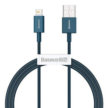 Baseus Lightning Superior Series laidas, greitasis įkrovimas, Data 2.4A, 1m (CALYS-A03), mėlyna spalva