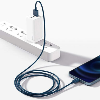 Baseus Lightning Superior Series laidas, greitasis įkrovimas, Data 2.4A, 1m (CALYS-A03), mėlyna spalva
