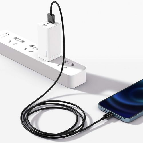 Baseus Lightning Superior Series laidas, greitasis įkrovimas, Data 2.4A, 2m (CALYS-C01), juoda spalva