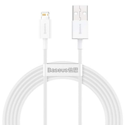 Baseus Lightning Superior Series laidas, greitasis įkrovimas, Data 2.4A, 2m (CALYS-C02), balta spalva