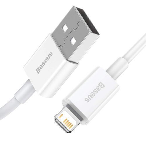 Baseus Lightning Superior Series laidas, greitasis įkrovimas, Data 2.4A, 2m (CALYS-C02), balta spalva