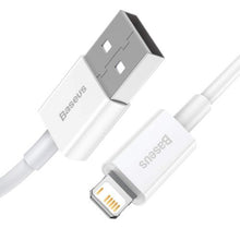 Baseus Lightning Superior Series laidas, greitasis įkrovimas, Data 2.4A, 2m (CALYS-C02), balta spalva