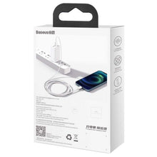 Baseus Lightning Superior Series laidas, greitasis įkrovimas, Data 2.4A, 2m (CALYS-C02), balta spalva