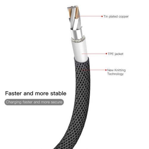 Baseus Lightning Yiven Apple laidas 2A 1.8m (CALYW-A01), juoda spalva