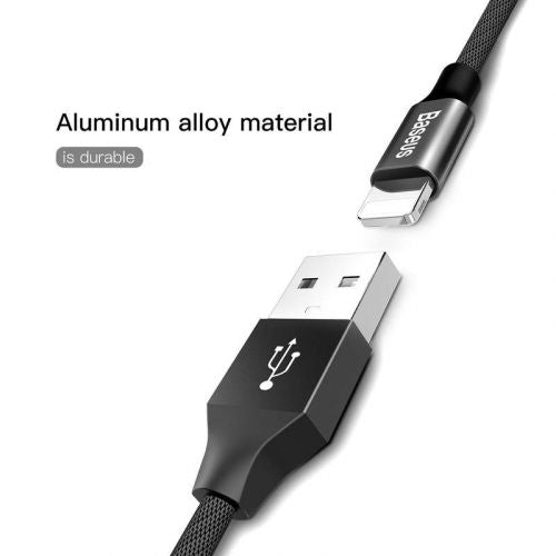 Baseus Lightning Yiven Apple laidas 2A 1.8m (CALYW-A01), juoda spalva