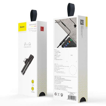 Baseus keitiklis L41 Type-C (input) skirtas Type-C + 3.5 mm connector (CATL41-01), juoda spalva