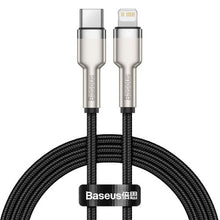 Baseus Type-C - Lightning Cafule Series Metal duomenų laidas PD 20 W 1m (CATLJK-A01), juoda spalva