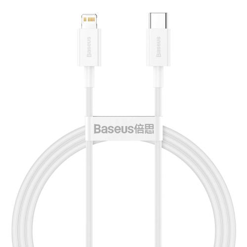 Baseus Type-C - Lightning Superior Series greitasis įkrovimas duomenų laidas PD 20 W 1m (CATLYS-A02), balta spalva