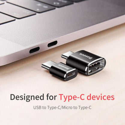 Baseus keitiklis USB Female To Type-C Male (CATOTG-01), juoda spalva