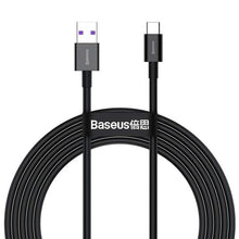 Baseus Type-C Superior series greitasis įkrovimas duomenų laidas, 66 W(11V/6A), 2m, (CATYS-A01), juoda spalva