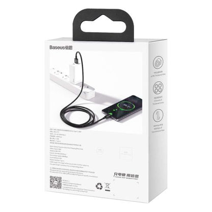 Baseus Type-C Superior series greitasis įkrovimas duomenų laidas, 66 W(11V/6A), 2m, (CATYS-A01), juoda spalva