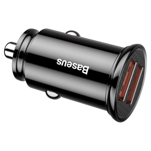 Baseus automobilinis įkroviklis Circular Plastic A+A Dual Quick Charge 3.0 30 W (CCALL-YD01), juoda spalva