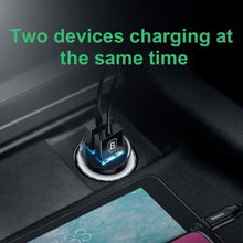 Baseus automobilinis įkroviklis Circular Plastic A+A Dual Quick Charge 3.0 30 W (CCALL-YD01), juoda spalva