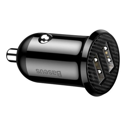 Baseus automobilinis įkroviklis Grain Pro Dual USB 4.8A (CCALLP-01), juoda spalva