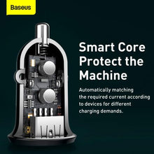 Baseus automobilinis įkroviklis Grain Pro Dual USB 4.8A (CCALLP-01), juoda spalva