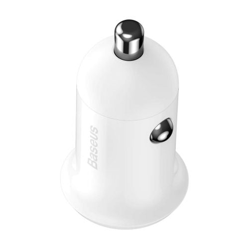Baseus automobilinis įkroviklis Grain Pro Dual USB 4.8A (CCALLP-02), balta spalva