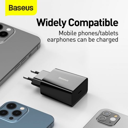 Baseus kelioninis įkroviklis Speed Mini 1C Quick įkroviklis 20 W (CCFS-SN01), juoda spalva