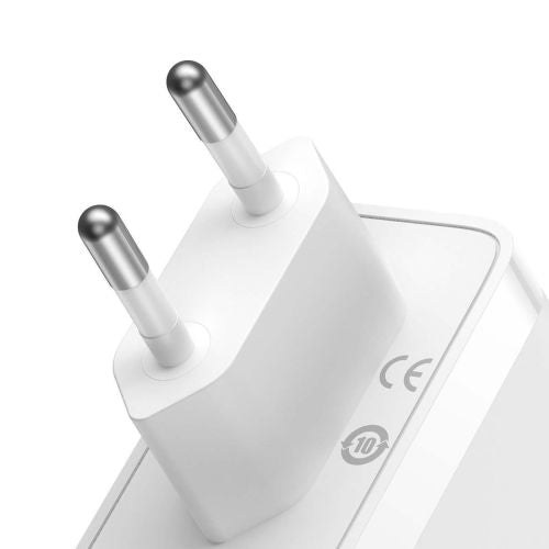 Baseus kelioninis įkroviklis GaN5 Pro Fast sieninis įkroviklis, C+C+U, 140 W (CCGP100202), balta spalva