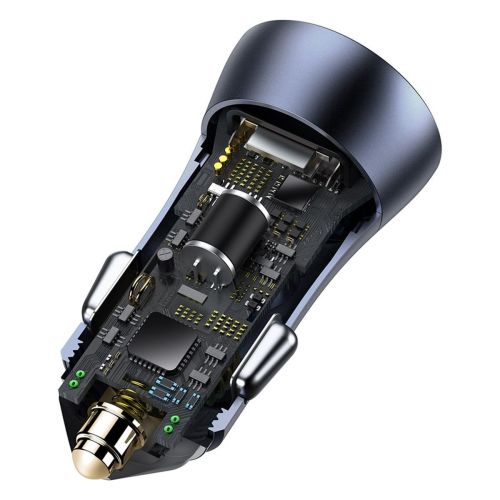 Baseus automobilinis įkroviklis Golden Contactor Pro Dual Quick įkroviklis U+C Power Delivery 3.0 Quick Charge 4, SCP FCP AFC