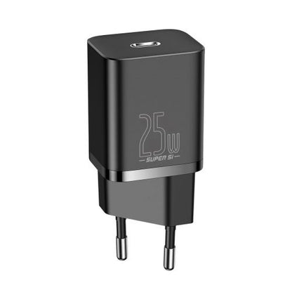 Baseus kelioninis įkroviklis Super Si 1C Quick įkroviklis 25 W (CCSP020101), juoda spalva