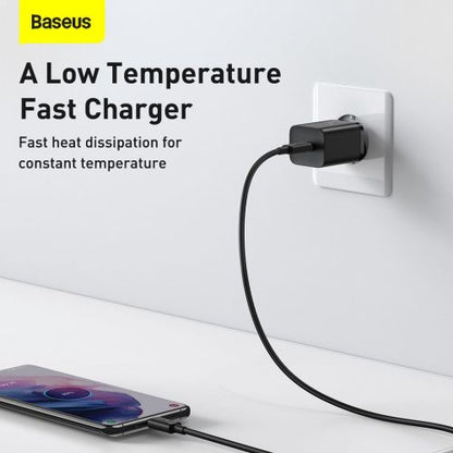 Baseus kelioninis įkroviklis Super Si 1C Quick įkroviklis 25 W (CCSP020101), juoda spalva