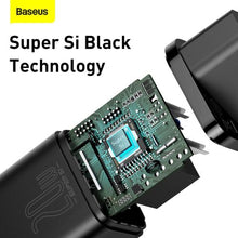 Baseus kelioninis įkroviklis set Super Si 1C PD greitasis įkroviklis 20 W (CCSUP-B01), juoda spalva