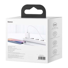 Baseus kelioninis įkroviklis set Super Si 1C PD greitasis įkroviklis 20 W (CCSUP-B02), balta spalva