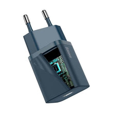 Baseus kelioninis įkroviklis set Super Si 1C PD greitasis įkroviklis 20 W (CCSUP-B03), mėlyna spalva