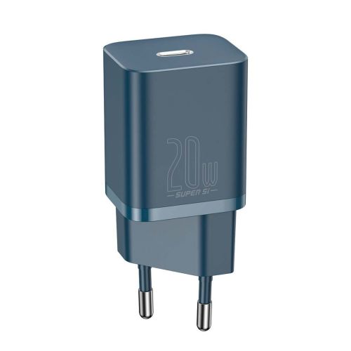 Baseus kelioninis įkroviklis set Super Si 1C PD greitasis įkroviklis 20 W (CCSUP-B03), mėlyna spalva