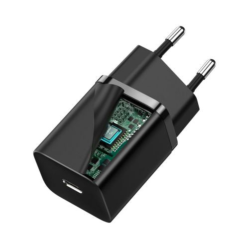 Baseus kelioninis įkroviklis Super Si 1C Quick įkroviklis PD 30 W (CCSUP-J01), juoda spalva