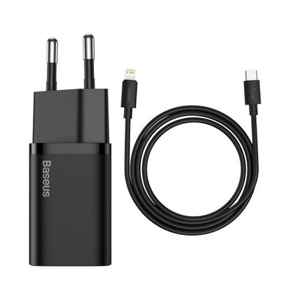Baseus kelioninis įkroviklis Super Si 1C Quick įkroviklis PD 30 W (CCSUP-J01), juoda spalva