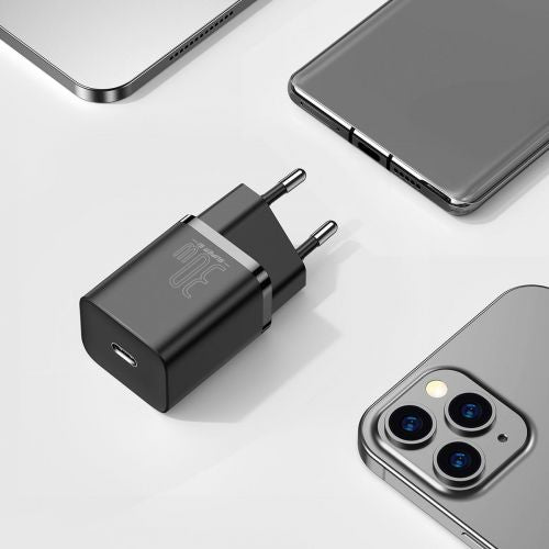 Baseus kelioninis įkroviklis Super Si 1C Quick įkroviklis PD 30 W (CCSUP-J01), juoda spalva