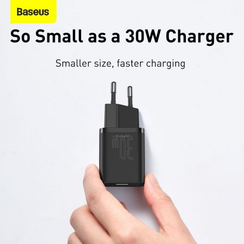 Baseus kelioninis įkroviklis Super Si 1C Quick įkroviklis PD 30 W (CCSUP-J01), juoda spalva