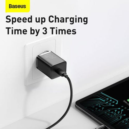 Baseus kelioninis įkroviklis Super Si 1C Quick įkroviklis PD 30 W (CCSUP-J01), juoda spalva